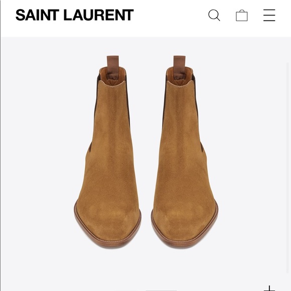 SAINT LAURENT Rare suede ankle Chelsea Boots 38 - Picture 3 of 9